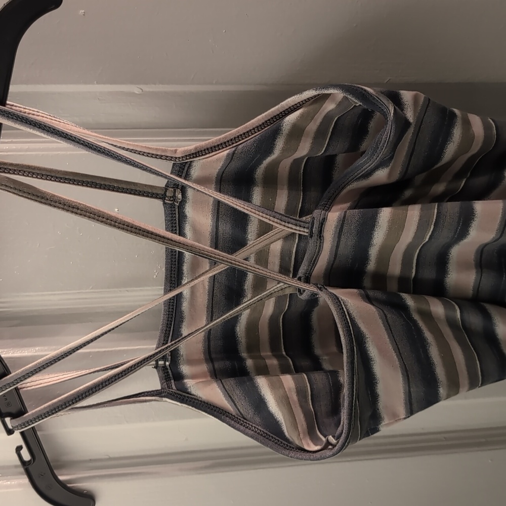 Pact Striped Midi Dress in Navy, Gray, and Cream - Picture 5 of 8